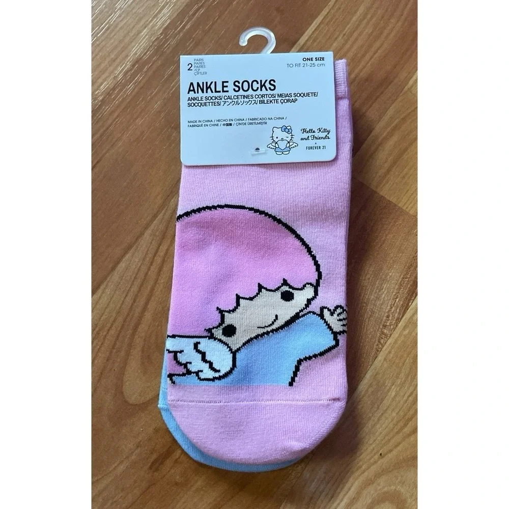 2 Pairs Little Twin Star‎ Ankle Socks
